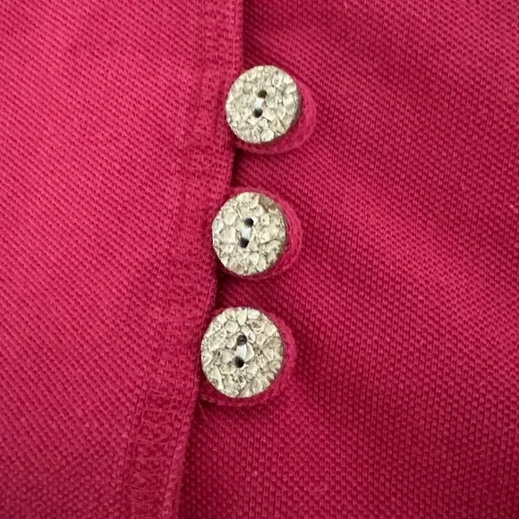 Vintage 90s JL Plum Red Button-Up Sleeveless Vest Top Medium Grammycore Teacher - Picture 3 of 10